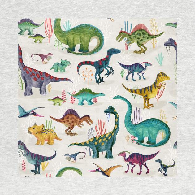 Bright Dinosaurs by katherinequinnillustration